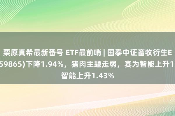   栗原真希最新番号 ETF最前哨 | 国泰中证畜牧衍生ETF(159865)下降1.94%，猪肉主题走弱，赛为智能上升1.43%